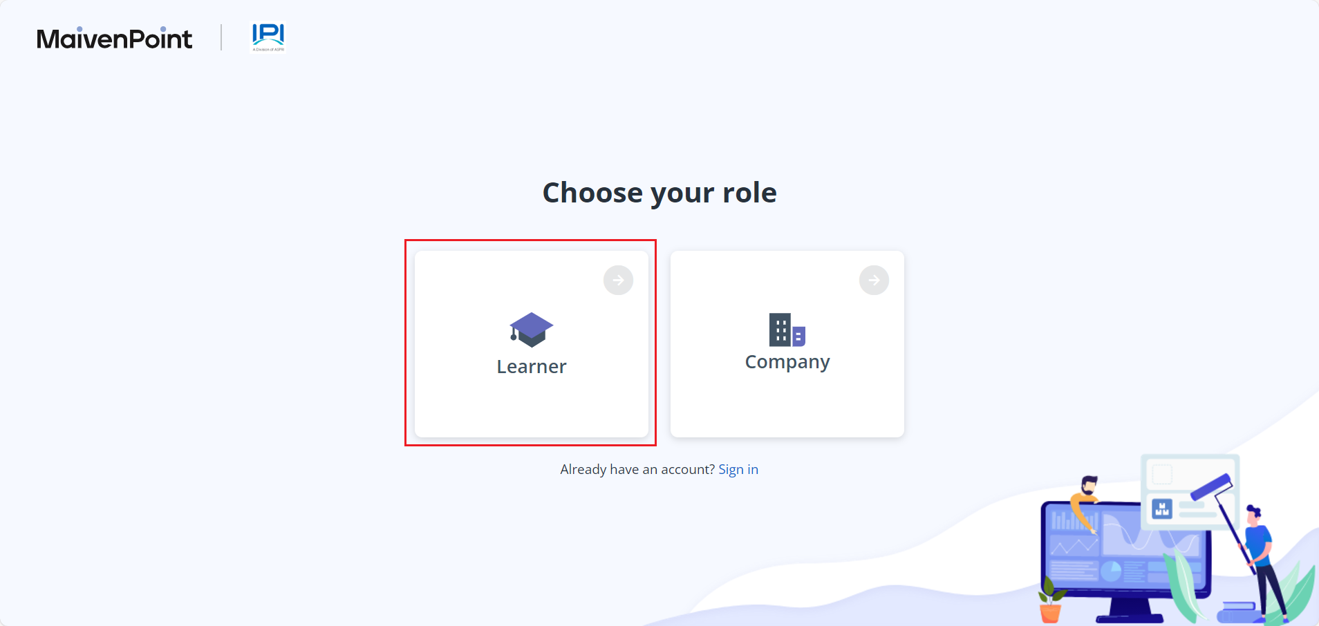 Choose Learner.