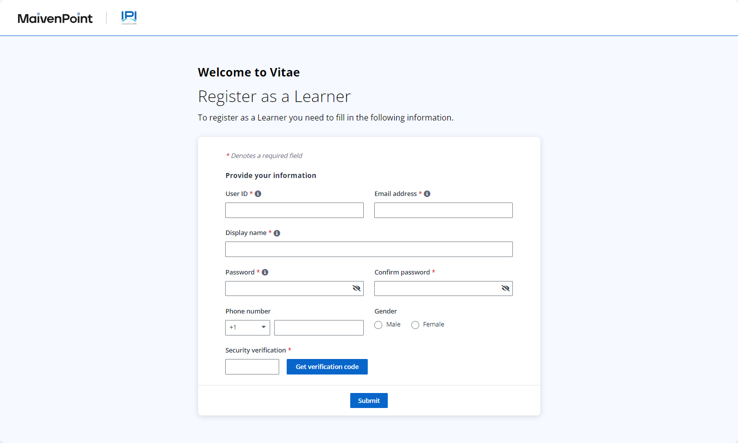 Register as a Learner.
