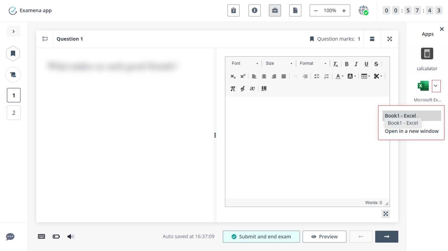 Choose an opened file to view.