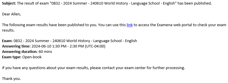 The email notification.