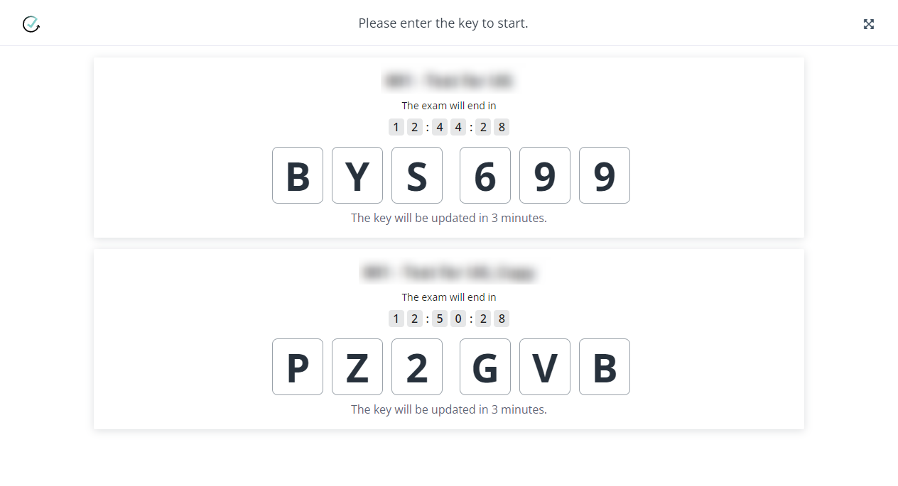 Generate keys for closed-book exams.