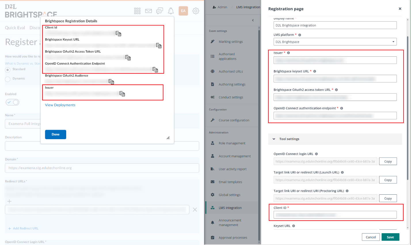 Complete the LMS integration configuration.