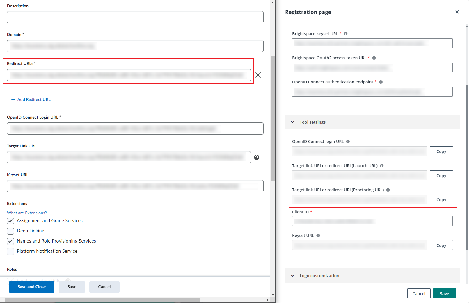 Complete the fields to register a tool.