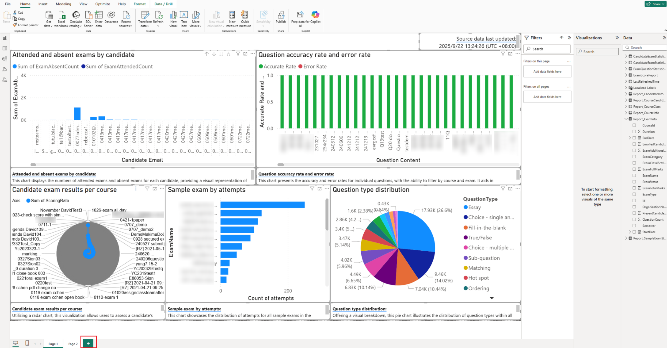 Click the New page button at the bottom.