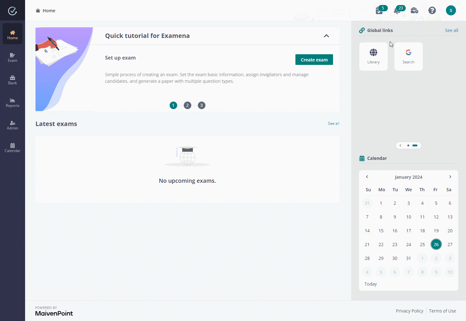 Set up basic information for the exam. Set up basic information for the exam.