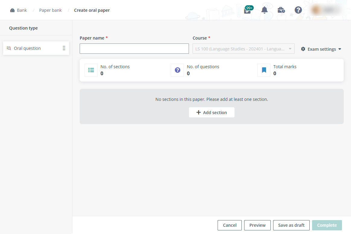 Create an oral paper.