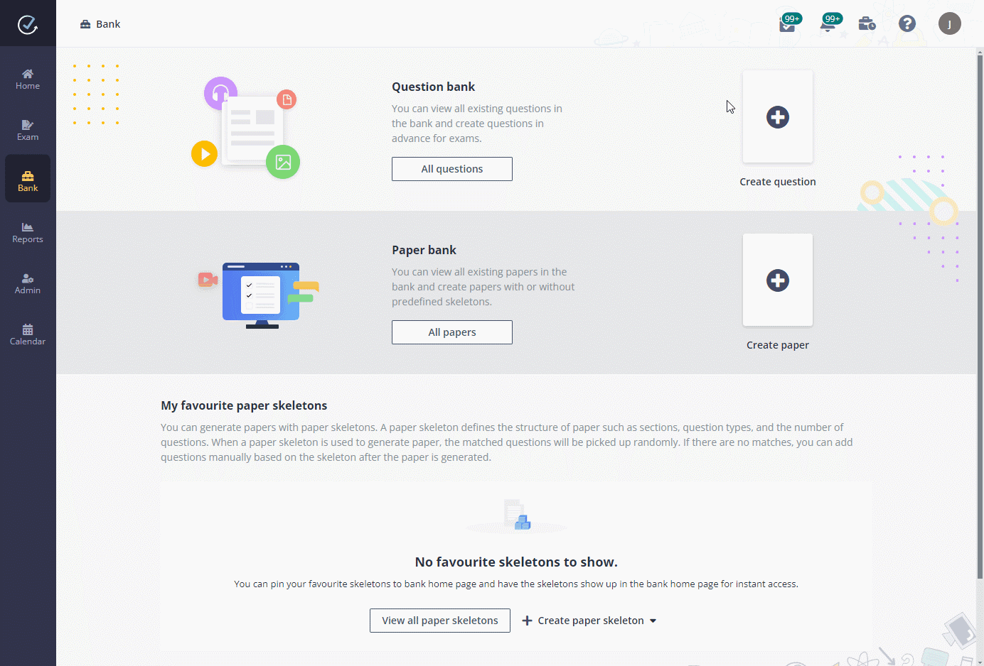 Create an Essay question with rubric configured.