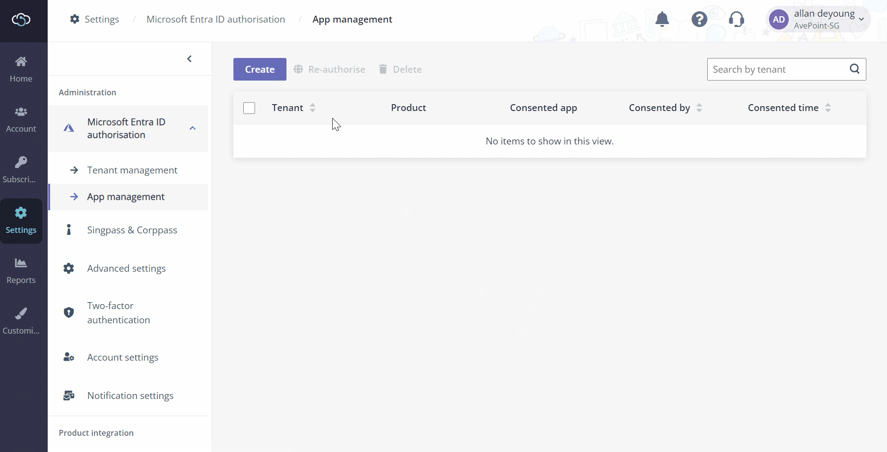 Create an app profile for Curricula for Corporate Learning.