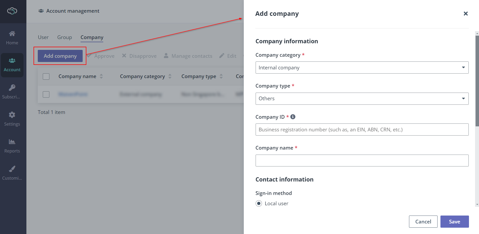 Add a company.