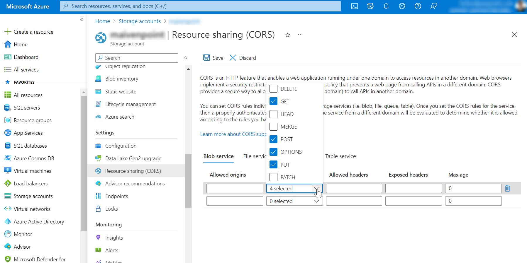 The Resource sharing (CORS)