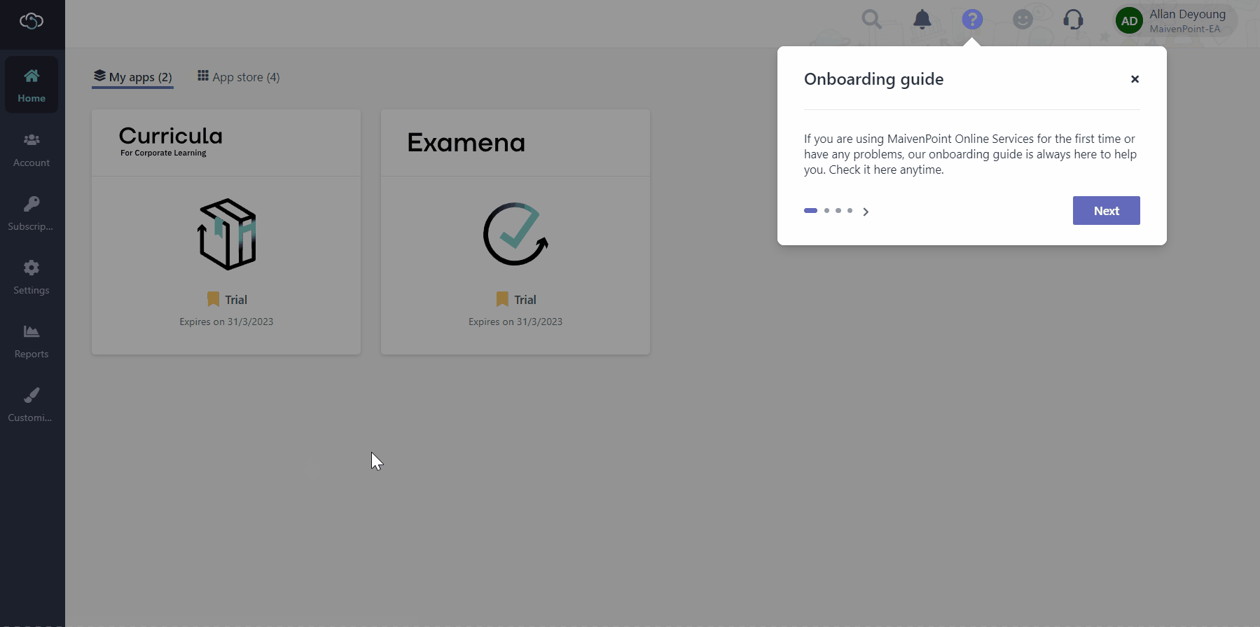The onboarding wizard.