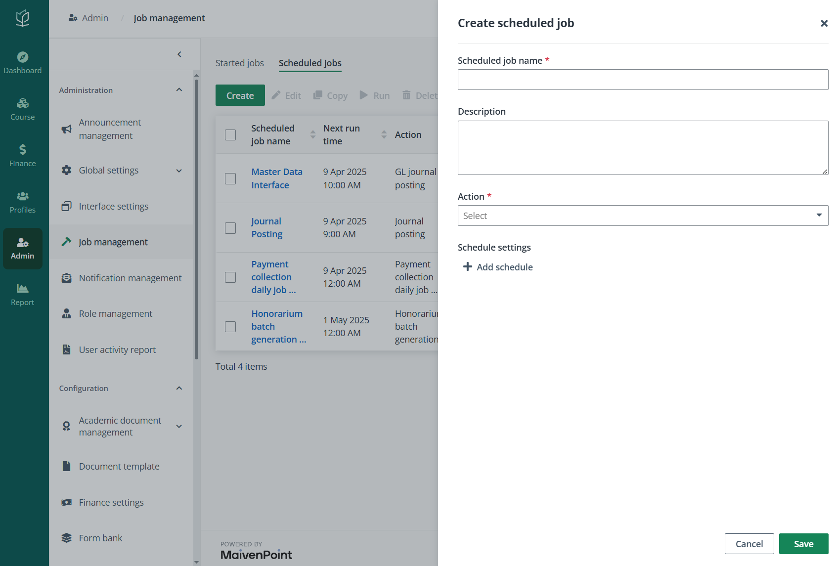 Create scheduled job.