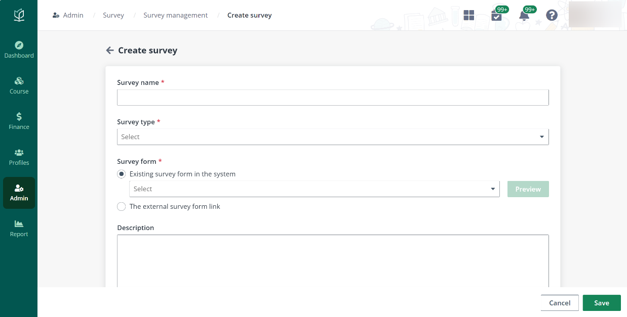 Create survey.