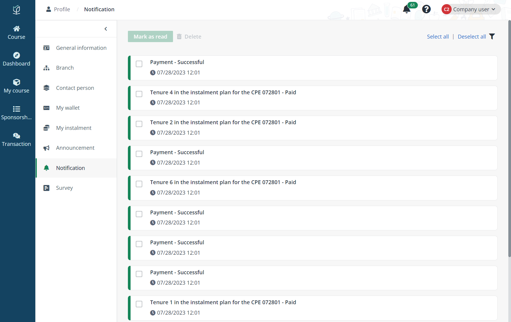 View notifications.