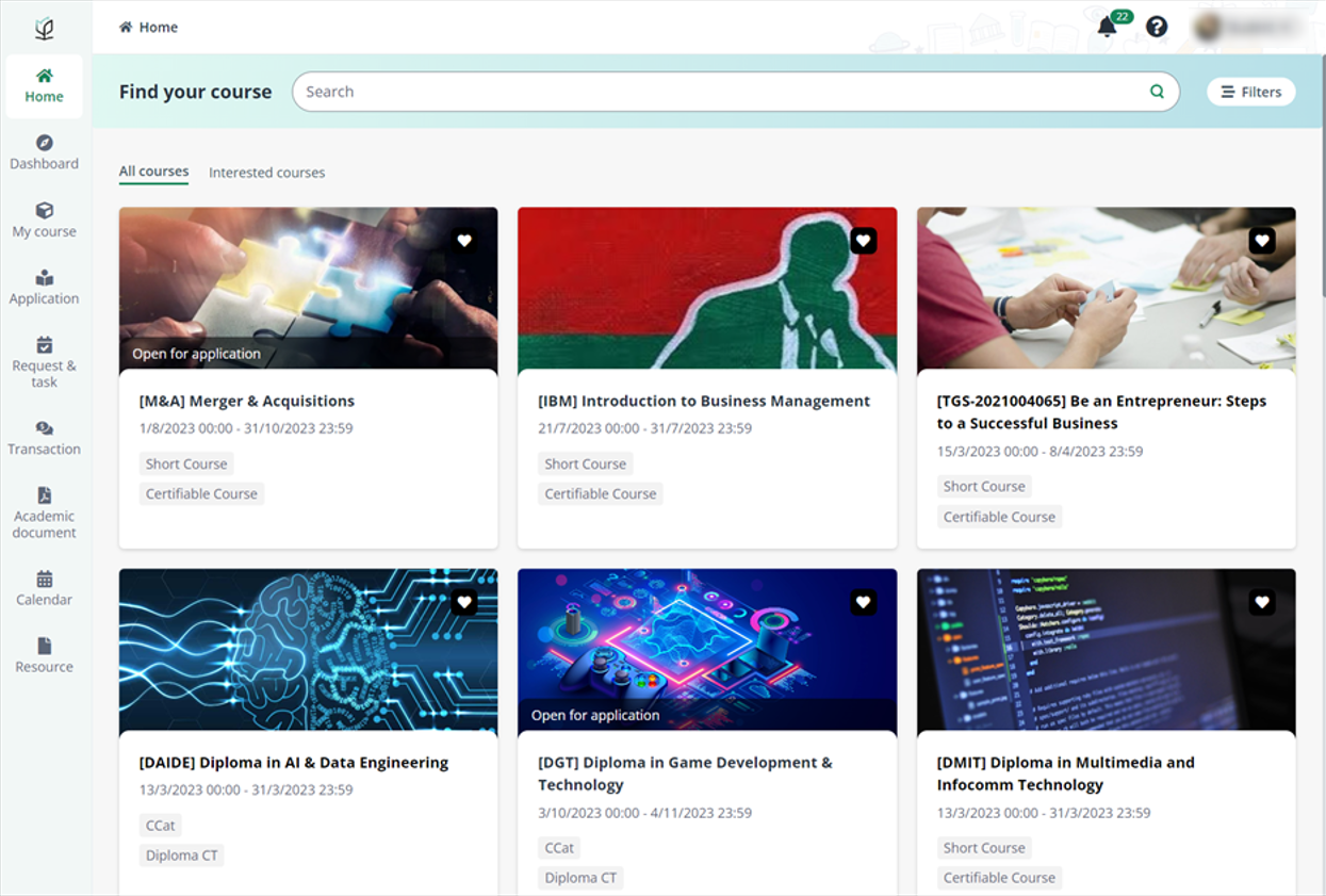 The homepage.
