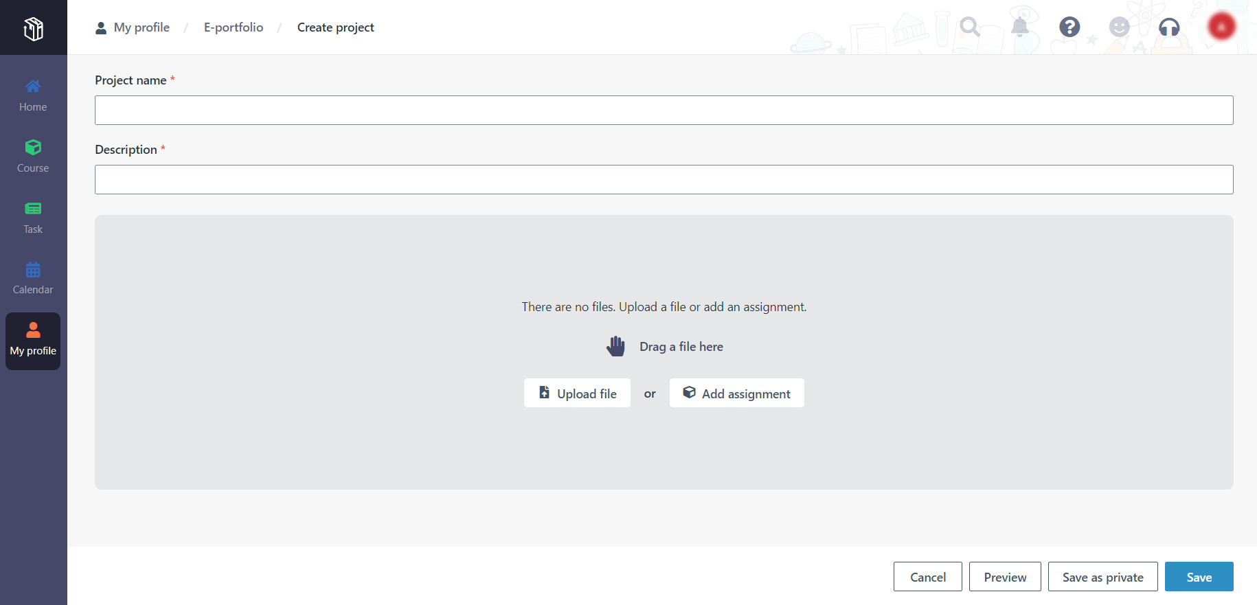 Create a project.