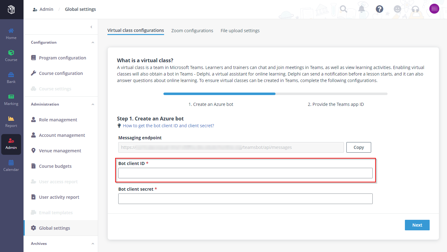 Paste the bot client ID.