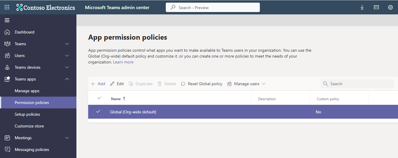 Create or edit a permission policy.