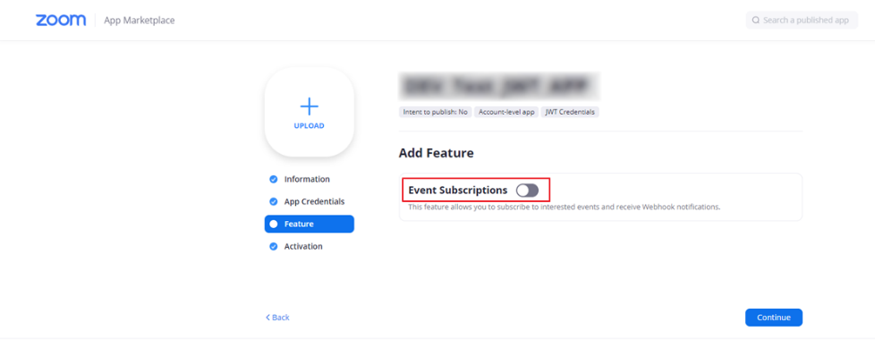 Make sure Event Subscriptions is turned off.