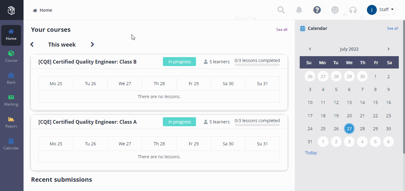 Add a SCORM package as a learning object.