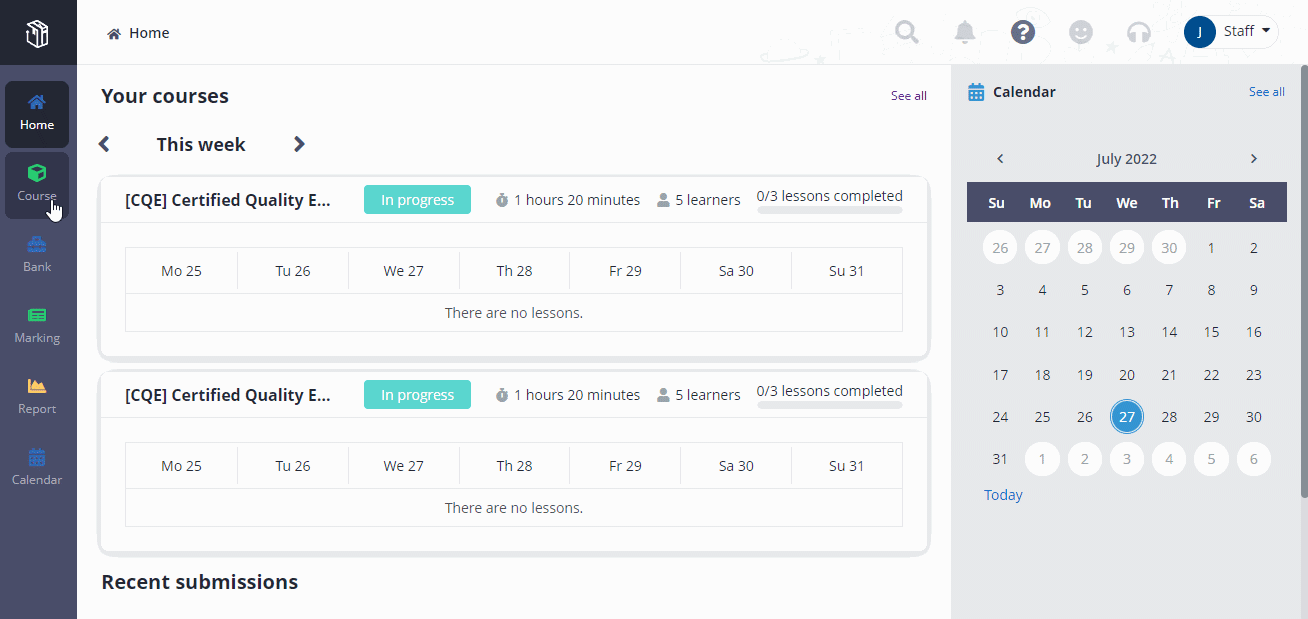 Release learning paths to trainers.