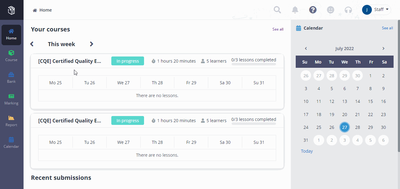 Configure assessment settings.