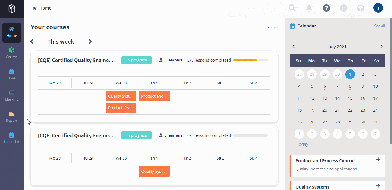 View and export the attendance report.
