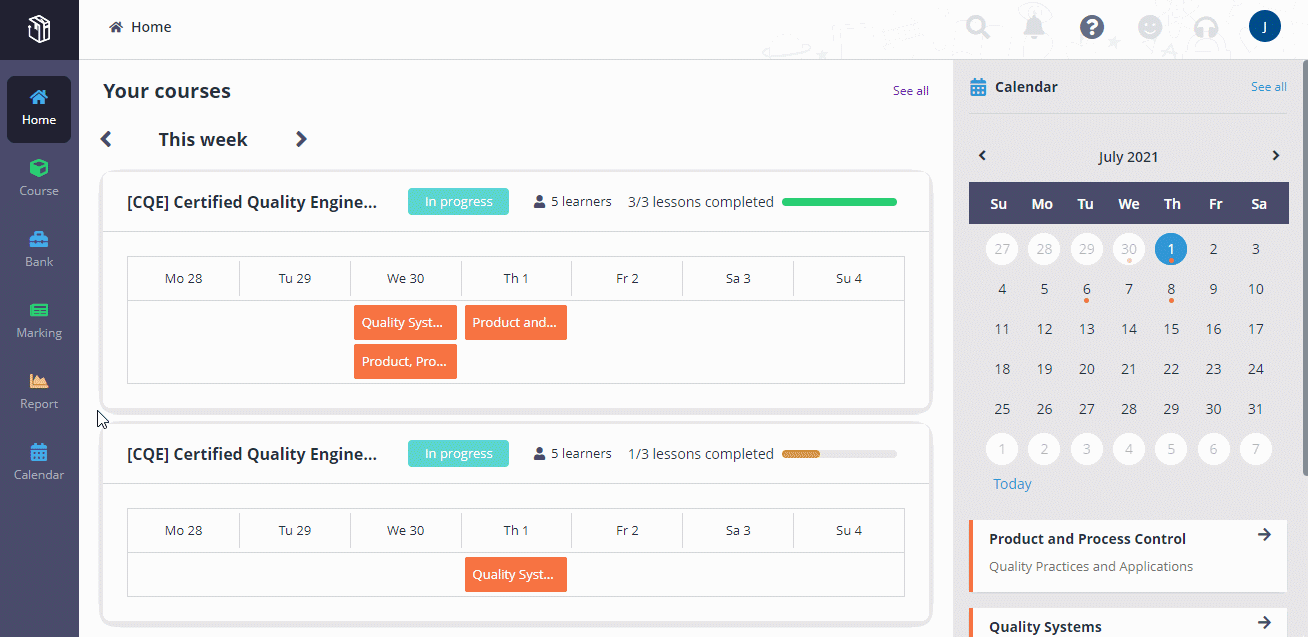 View and export the attendance report.